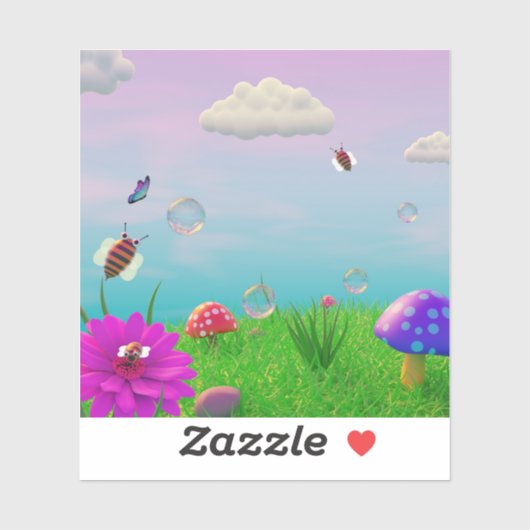 かわいい漫画ワンダーランド：カスタムビニールのシールをカット シール (シート)