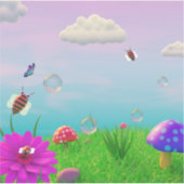 かわいい漫画ワンダーランド：カスタムビニールのシールをカット シール (正面)