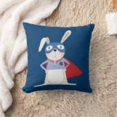 かわいい漫画動物のバニーウサギの英雄 クッション (ブランケット)
