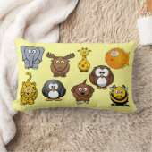 かわいい漫画動物の男の赤ちゃんの女の子の子供 ランバークッション (ブランケット)