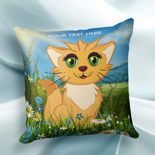 かわいい漫画子猫春枕 クッション