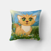 かわいい漫画子猫春枕 クッション (裏面)