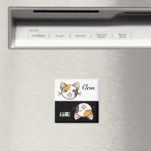 かわいい漫画子猫食洗機マグネット マグネット (インサイチュ (食洗機))