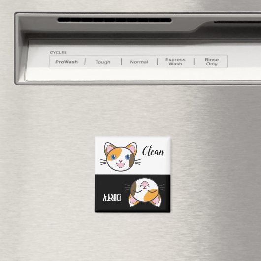 かわいい漫画子猫食洗機マグネット マグネット (インサイチュ (食洗機))