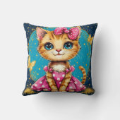 かわいい漫画子猫 クッション (裏面)