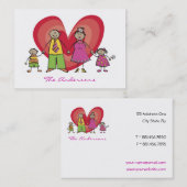 かわいい漫画幸せな家族の接触のテレホンカード コーリングカード (正面/裏面)