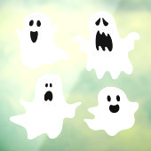 かわいい漫画幽霊ハロウィーン ウィンドウサイン (シート3)