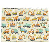 かわいい漫画建築車 ラージペーパーバッグ (裏面)