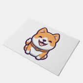 かわいい漫画柴犬 ドアマット (アングル)