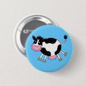 かわいい漫画牛 缶バッジ (正面&裏面)