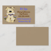 かわいい漫画犬のトリマーの名刺 名刺 (正面/裏面)