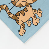 かわいい漫画猫 フリースブランケット (角)