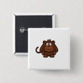 かわいい漫画猿のテンプレート 缶バッジ (正面&裏面)