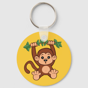 かわいい漫画猿Keychain キーホルダー