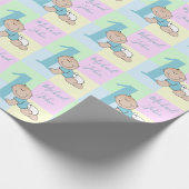 かわいい漫画男の赤ちゃん1stバースデーラッピング紙 ラッピングペーパー (角)