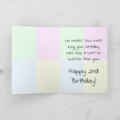 かわいい漫画男の赤ちゃん2nd誕生日 カード (内部)