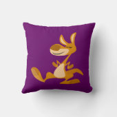 かわいい漫画踊りカンガルー枕 クッション (裏面)