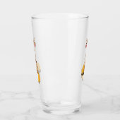 かわいい漫画踊りキリン タンブラーグラス (左)