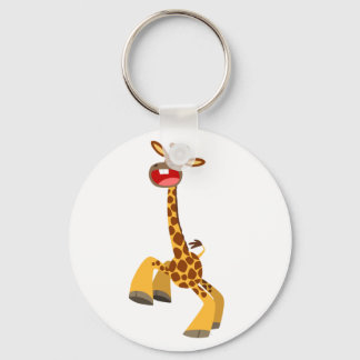 かわいい漫画踊りキリンKeychain キーホルダー