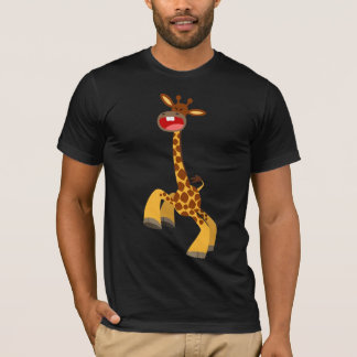 かわいい漫画踊りキリンTシャツ Tシャツ