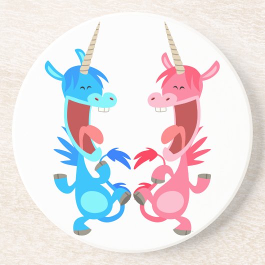 かわいい漫画踊りユニコーンコースター コースター (正面)