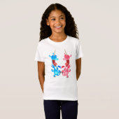 かわいい漫画踊りユニコーン子供Tシャツ Tシャツ (正面フル)