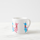 かわいい漫画踊りユニコーンEspresso Mug エスプレッソカップ (正面右)