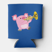 かわいい漫画遊豚のトランペットクーラーボックス 缶クーラー (正面)