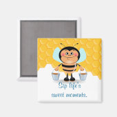 かわいい漫画運ののまわりにのバケツ マグネット (正面/裏面)