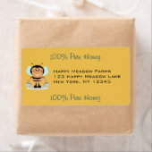 かわいい漫画運ののまわりにのバケツ ラベル (インサイチュ)