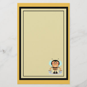 かわいい漫画運ののまわりにのバケツ 便箋