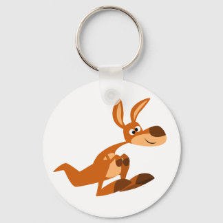かわいい漫画間抜けカンガルーKeychain キーホルダー