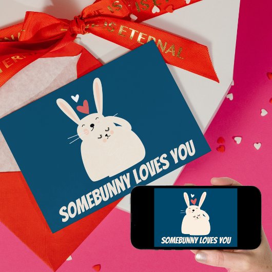 かわいい漫画間抜けバニープンバレンタインカード シーズンカード