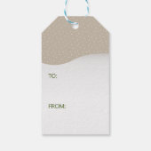 かわいい漫画雪だるまイラストレーションメリークリスマス ギフトタグ (裏面)