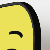 かわいい漫画顔モノグラム ピックルボールラケット (左詳細)