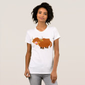 かわいい漫画高地牛Tシャツ Tシャツ (正面フル)