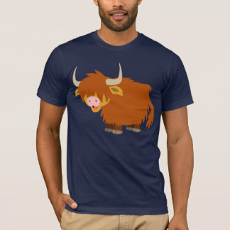 かわいい漫画高地牛Tシャツ Tシャツ
