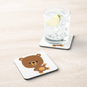 かわいい漫画「グッドヴィーブ」ベアのコースターセット コースター (右側)