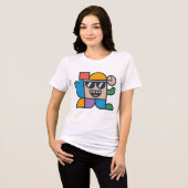 かわいい漫画 トライブレンドTシャツ (正面全面)