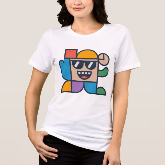 かわいい漫画 トライブレンドTシャツ (正面)