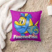 かわいい漫画FriendFish枕 クッション (ブランケット)