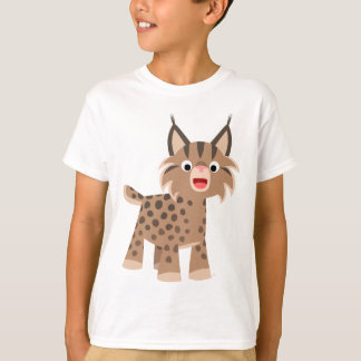 かわいい漫画happy lynx子供たちTシャツ Tシャツ