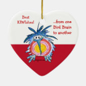 かわいい漫画KIwiハートオーナメント セラミックオーナメント (裏面)