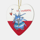 かわいい漫画KIwiハートオーナメント セラミックオーナメント (左)