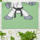 かわいい漫画rhinoカンフー漫画 キッチンタオル (折り畳み)