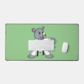 かわいい漫画rhinoカンフー漫画 デスクマット (キーボード&マウス)