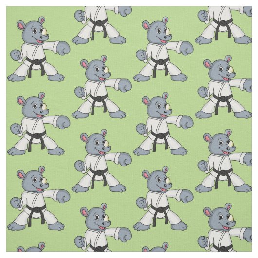 かわいい漫画rhinoカンフー漫画 ファブリック (見本)