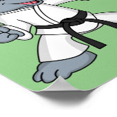 かわいい漫画rhinoカンフー漫画 ポスター (角)