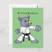 かわいい漫画rhinoカンフー漫画 ポストカード (正面/裏面)