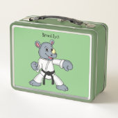 かわいい漫画rhinoカンフー漫画 メタルランチボックス (裏面)